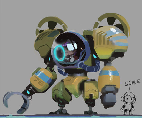 yellow mech